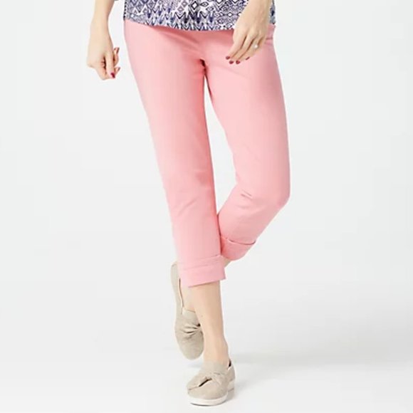 Denim&Co Denim - Denim & Co. Regular Comfy Knit Pull-On Crop